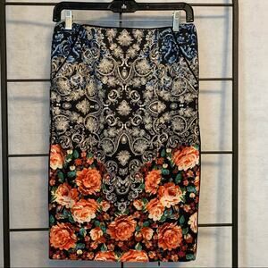 Boston Proper Paisley/Floral Pencil Skirt Women's Size 4